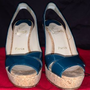 Christian Louboutin Patent Leather SlingbackSandal